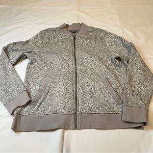 Eddie Bauer Gray Heather Bomber Zip  Jacket